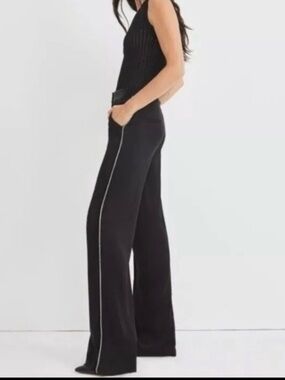 Jason WU Crystal piping tuxedo satin trousers evening pants size 6